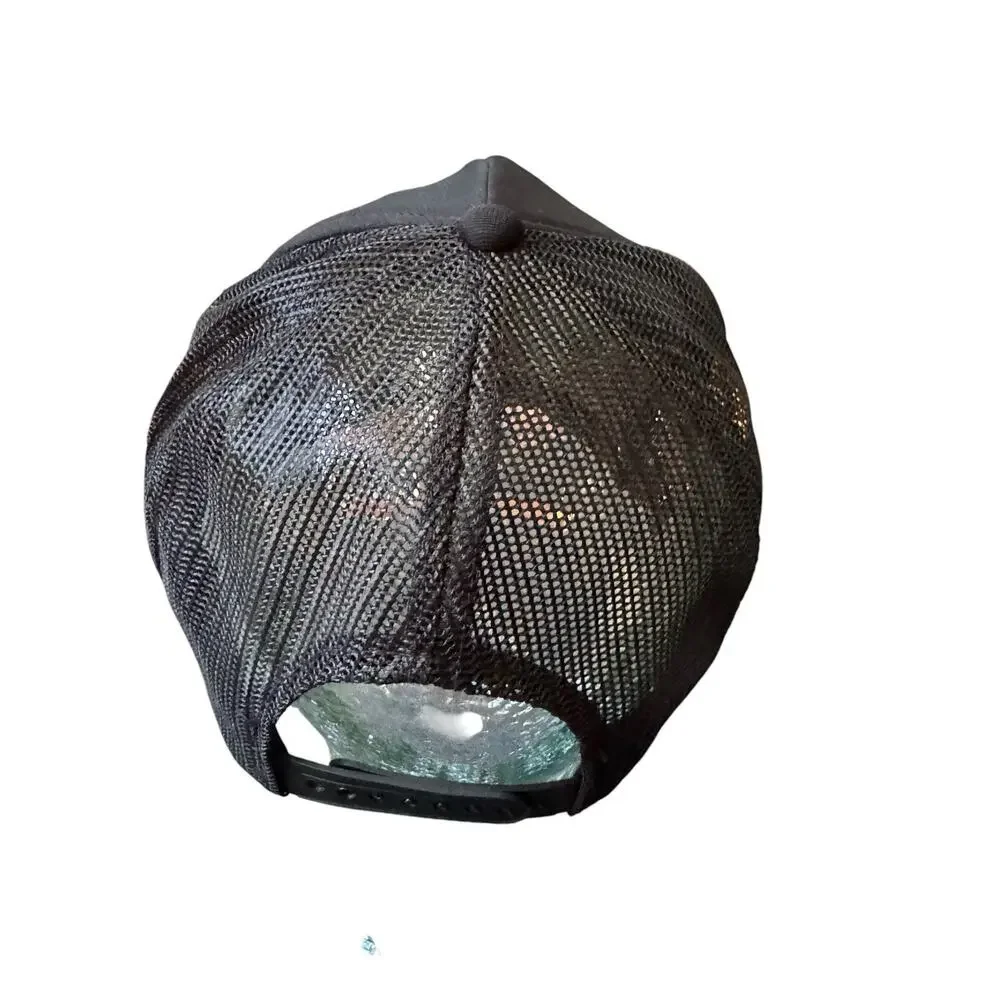 Vintage Marshfield Casket Trucker Hat‎ Black Mesh Snapback Funeral Industry Cap